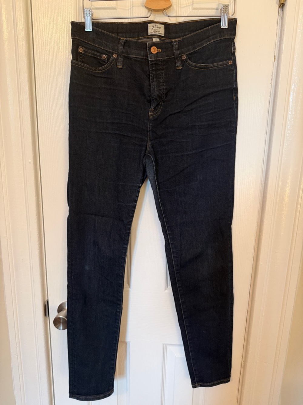 J. Crew Women's Lookout High Rise Jeans in Dark Indigo